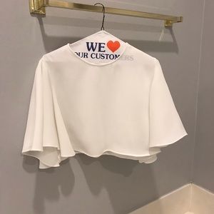 Zara Flutter Sleeve Crop Top